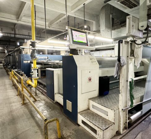 Stentering and setting machine